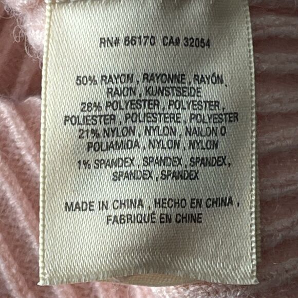 Anthropologie Moth Off The Shoulder Pullover Knit Sweater Balloon Sleeves Pink M - Picture 12 of 14